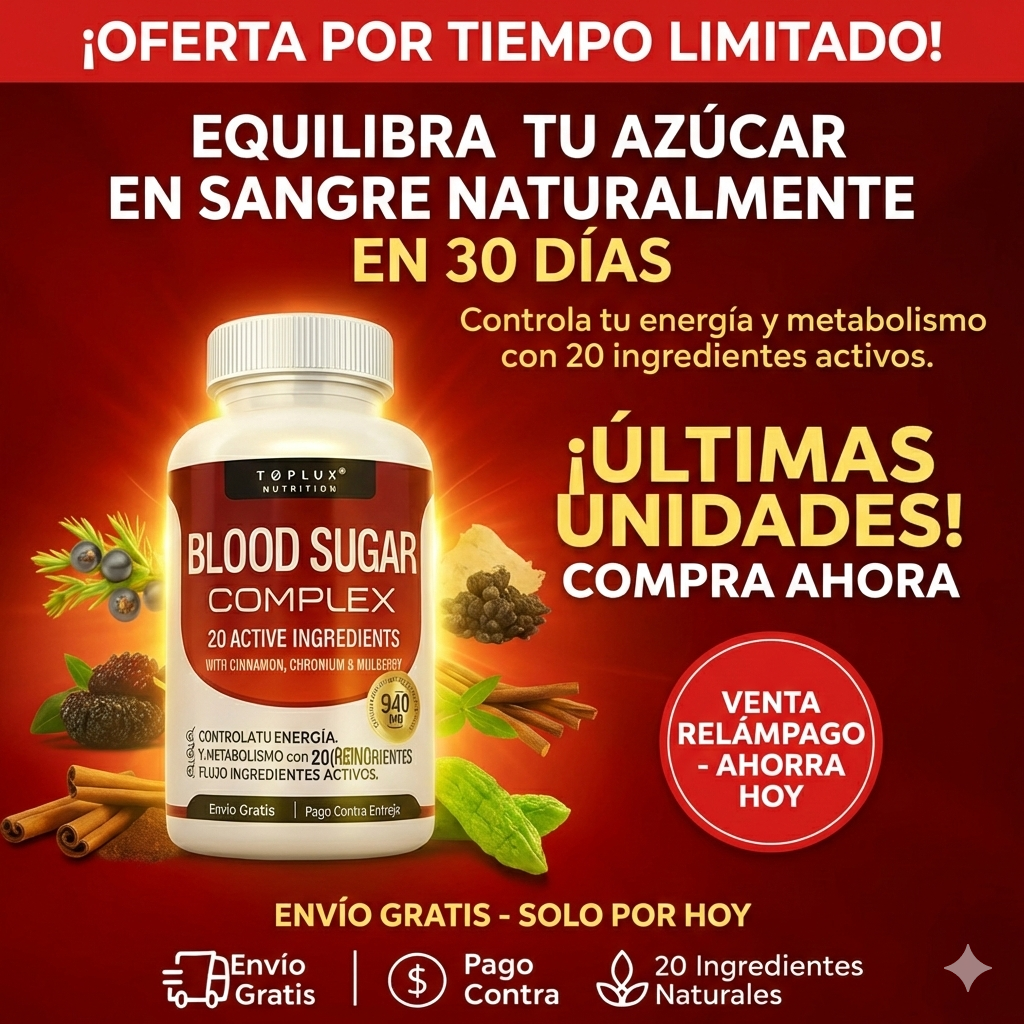 Blood Sugar Complex⚡Fórmula Avanzada | 60 Capsulas